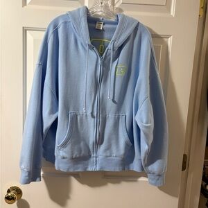 Light Blue  From Pink Hoodie with P Patch